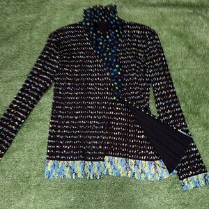 Issey Miyake  Fete pleated Dot Button Shirt